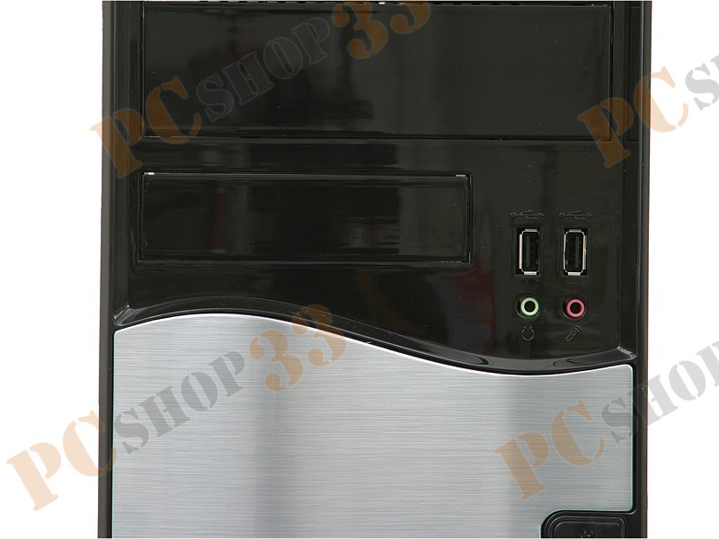 Корпус Minitower Codegen M105-A11, mATX, черно-серебр. (450Вт)