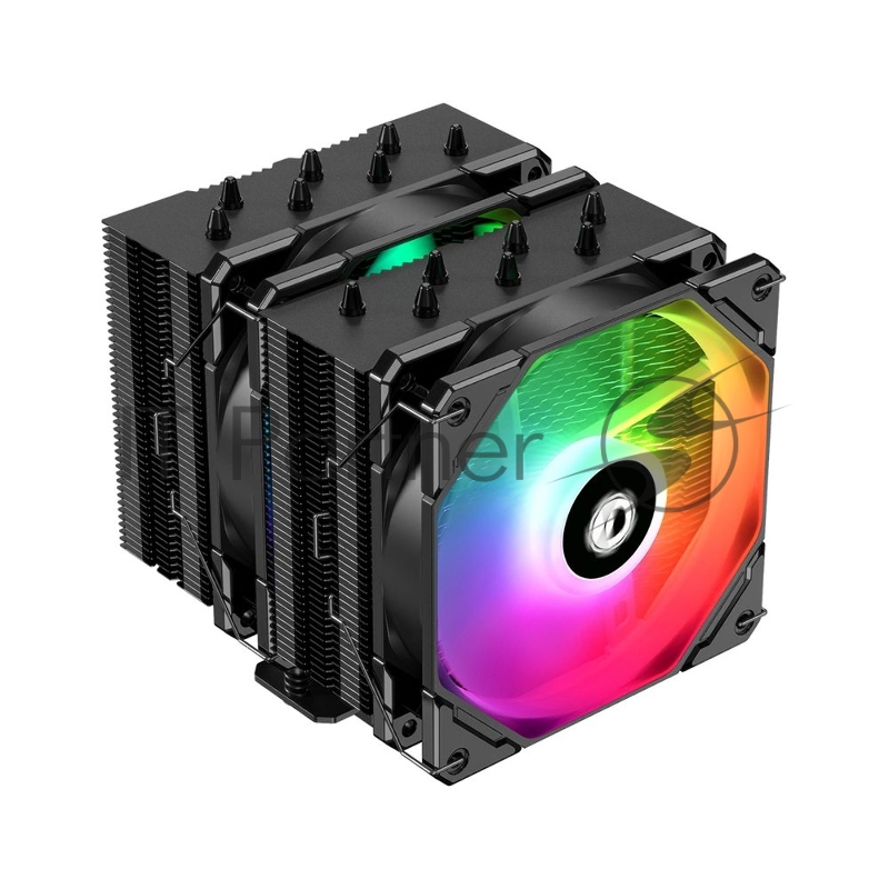Кулер ID-COOLING SE-207-XT ARGB LGA20XX/1700/1200/115X/AM4 (8шт/кор, TDP 280W, PWM, черный, 7 тепл.трубок + медная база, 2 x FAN 120mm, Addressable RGB LED) RET