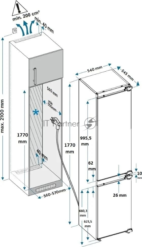 Холодильник Hyundai HBR 1771 2-хкамерн. белый