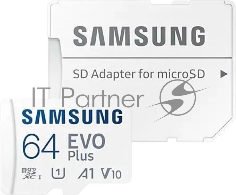 Флеш карта microSD 64GB SAMSUNG EVO PLUS microSDXC Class 10, UHS-I, (SD адаптер) 130MB/s