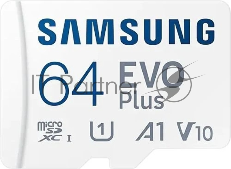 Флеш карта microSD 64GB SAMSUNG EVO PLUS microSDXC Class 10, UHS-I, (SD адаптер) 130MB/s