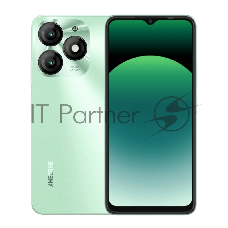 Смартфон Itel A665L A70 256Gb 4Gb зеленый моноблок 3G 4G 2Sim 6.6 720x1612 Android 13 13Mpix 802.11 b/g/n GPS GSM900/1800 GSM1900 TouchSc FM microSDXC max2048Gb