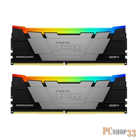 Память DDR4 2x32GB 3600MHz Kingston KF436C18RB2AK2/64 Fury Renegade RGB RTL Gaming PC4-28800 CL18 DIMM 288-pin 1.35В dual rank с радиатором Ret