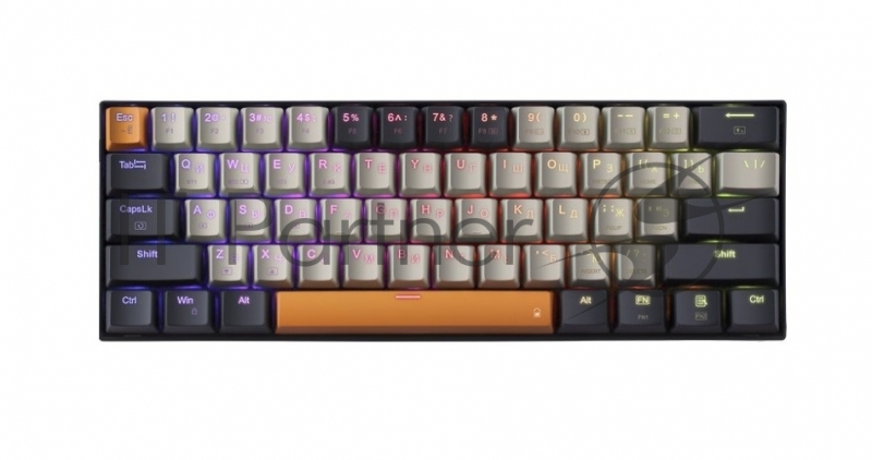 Клавиатура DEFENDER WIRELESS CARAXES PRO RU RGB REDRAGON 71554