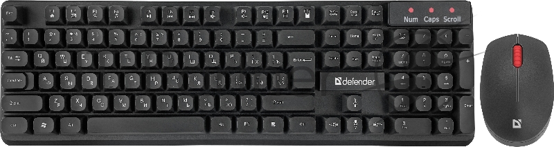 Клавиатура + мышка DEFENDER MILAN C-992 RU BLACK 45992