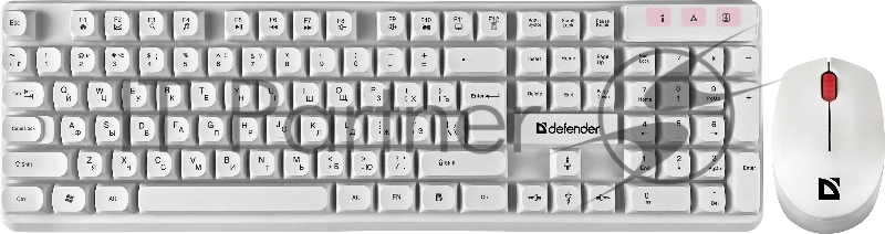 Клавиатура + мышка DEFENDER MILAN C-992 RU WHITE 45994