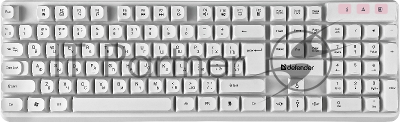Клавиатура + мышка DEFENDER MILAN C-992 RU WHITE 45994
