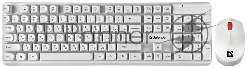 Клавиатура + мышка DEFENDER MILAN C-992 RU WHITE 45994