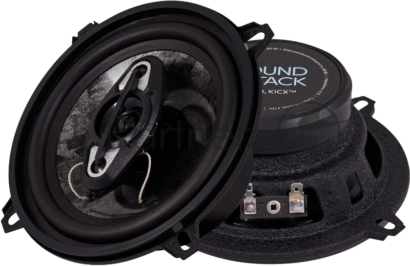Колонки автомобильные Kicx SA 134 80Вт 90дБ 4Ом 13см (5дюйм) (ком.:2кол.) коаксиальные четырехполосные