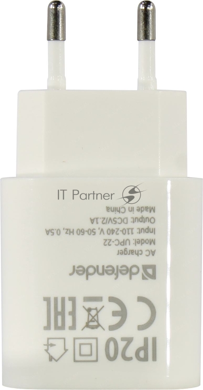 Зарядное устройство DEFENDER UPC-22 2XUSB 5V/2.1A 83678