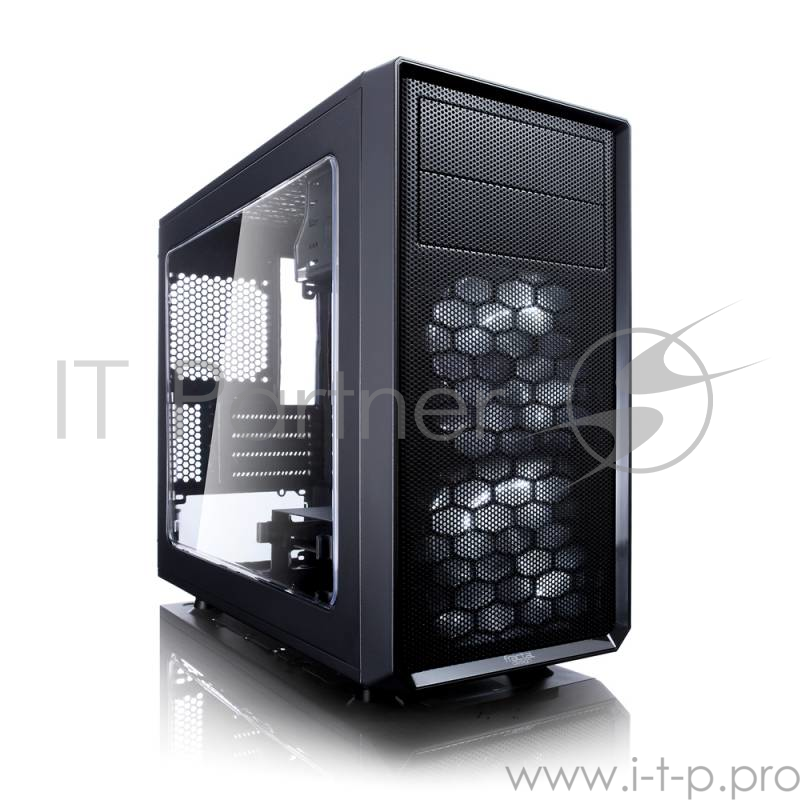 Корпус Minitower Fractal Design Focus Mini FD-CA-FOCUS-MINI-BK-W, mATX, черный (без БП)