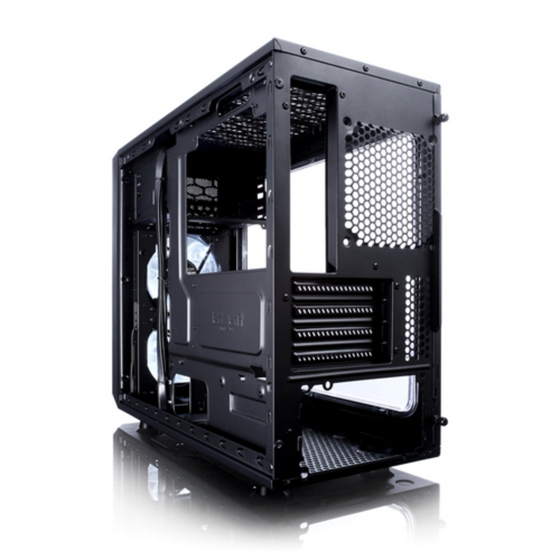 Корпус Minitower Fractal Design Focus Mini FD-CA-FOCUS-MINI-BK-W, mATX, черный (без БП)