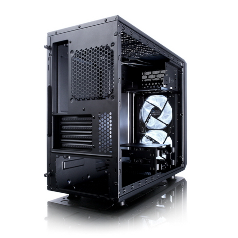 Корпус Minitower Fractal Design Focus Mini FD-CA-FOCUS-MINI-BK-W, mATX, черный (без БП)