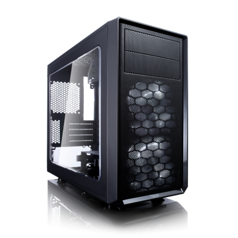 Корпус Minitower Fractal Design Focus Mini FD-CA-FOCUS-MINI-BK-W, mATX, черный (без БП)