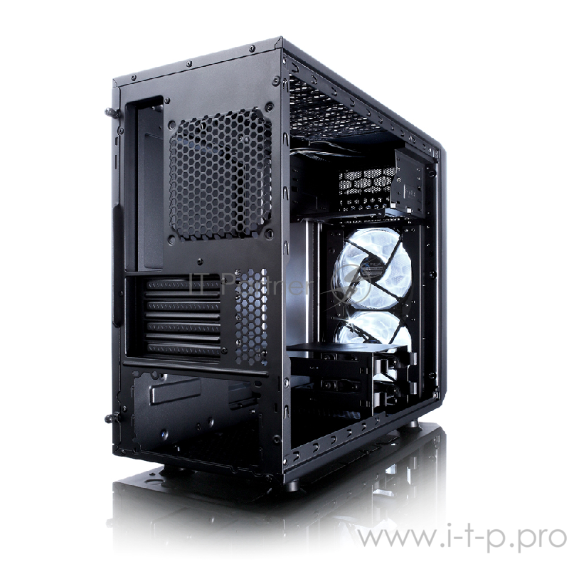 Корпус Minitower Fractal Design Focus Mini FD-CA-FOCUS-MINI-BK-W, mATX, черный (без БП)