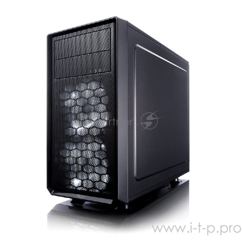 Корпус Minitower Fractal Design Focus Mini FD-CA-FOCUS-MINI-BK-W, mATX, черный (без БП)