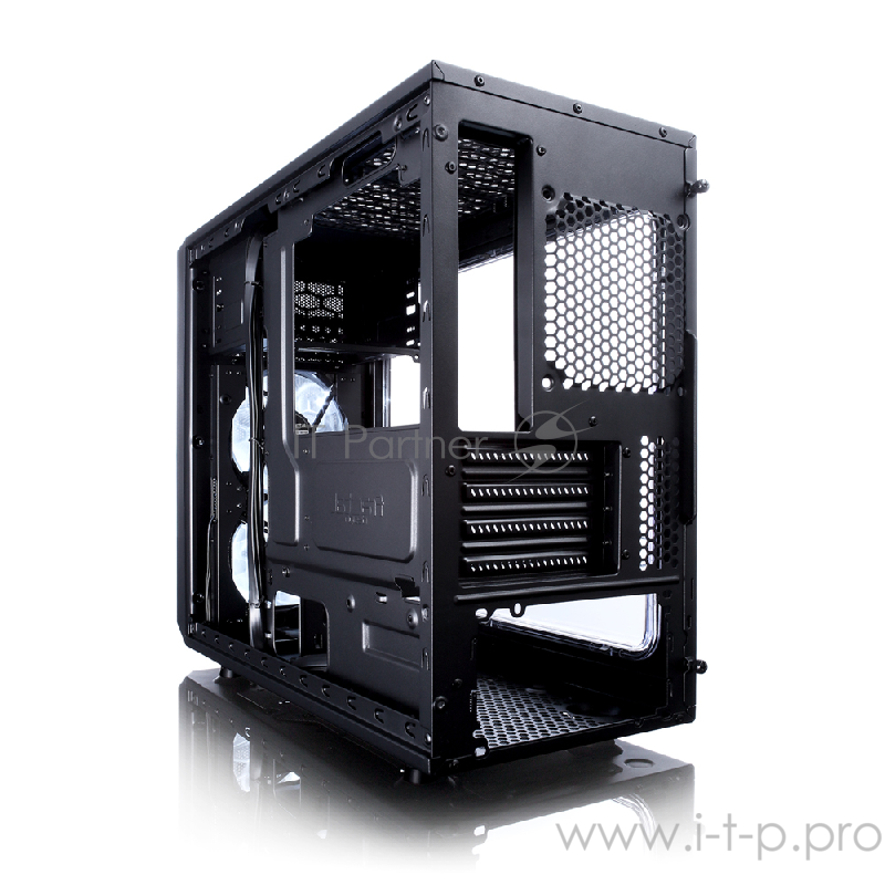 Корпус Minitower Fractal Design Focus Mini FD-CA-FOCUS-MINI-BK-W, mATX, черный (без БП)