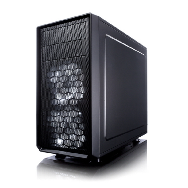 Корпус Minitower Fractal Design Focus Mini FD-CA-FOCUS-MINI-BK-W, mATX, черный (без БП)