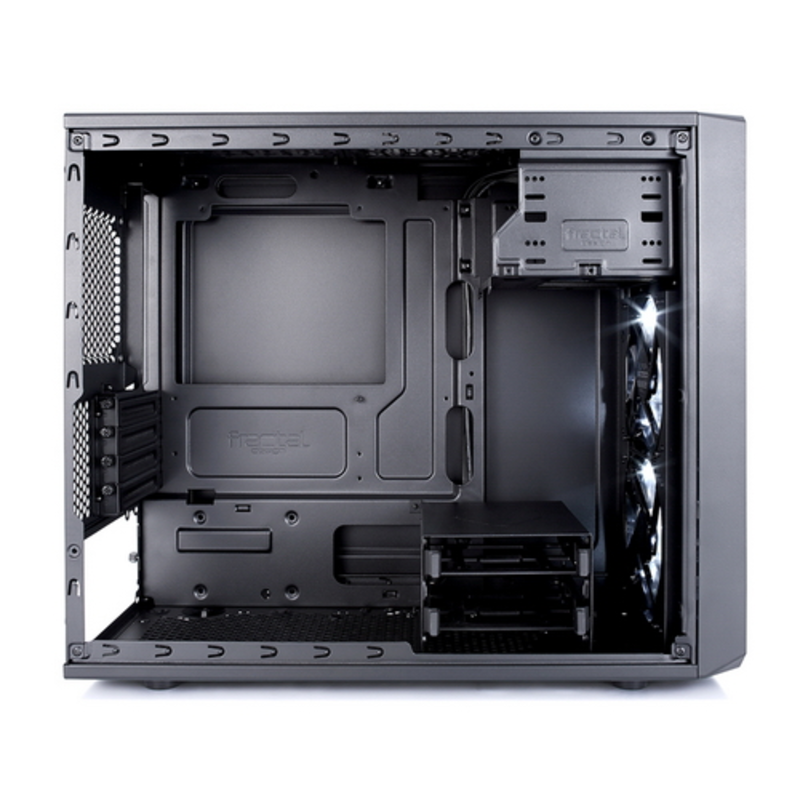 Корпус Minitower Fractal Design Focus Mini FD-CA-FOCUS-MINI-BK-W, mATX, черный (без БП)