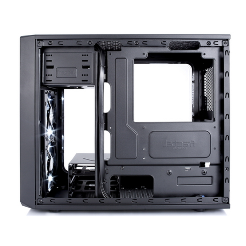 Корпус Minitower Fractal Design Focus Mini FD-CA-FOCUS-MINI-BK-W, mATX, черный (без БП)