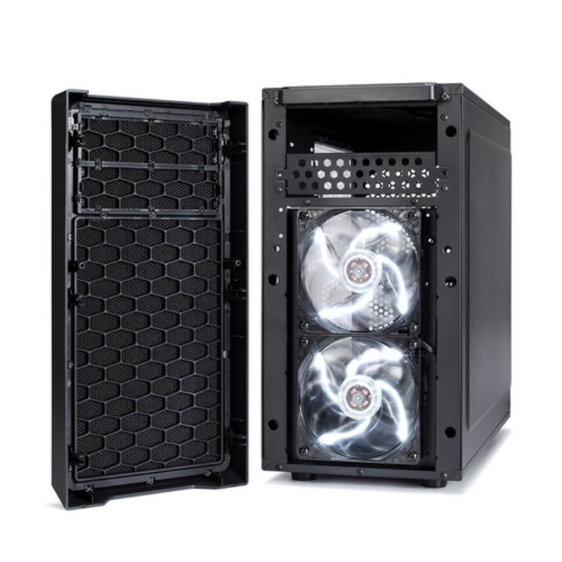 Корпус Minitower Fractal Design Focus Mini FD-CA-FOCUS-MINI-BK-W, mATX, черный (без БП)