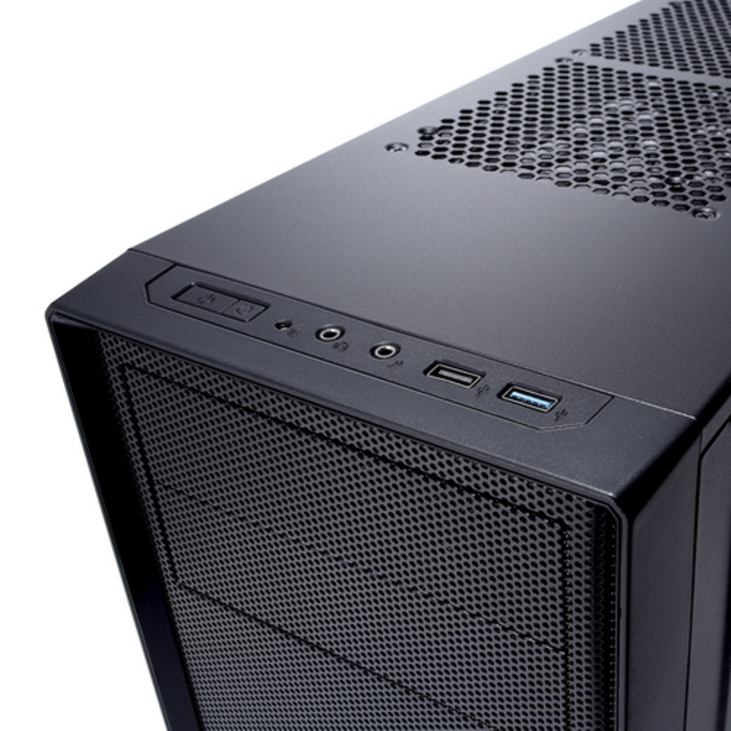 Корпус Minitower Fractal Design Focus Mini FD-CA-FOCUS-MINI-BK-W, mATX, черный (без БП)