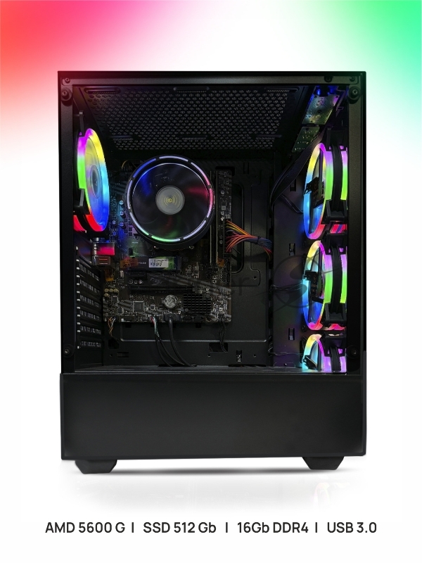 Игровой компьютер IT Premium RYZEN 5600G / 16 Gb DDR4 / А520 / SSD 512Gb / 500W / Win10