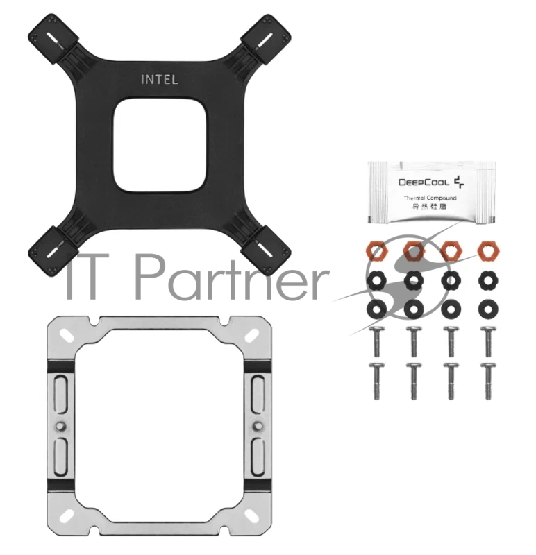 Кулер DEEPCOOL AG400 DIGITAL WH LGA1700/1200/115X/AM5/AM4 (9шт/кор, TDP 220W, PWM, Fan 120mm, 4 тепл. трубки, черный) RET