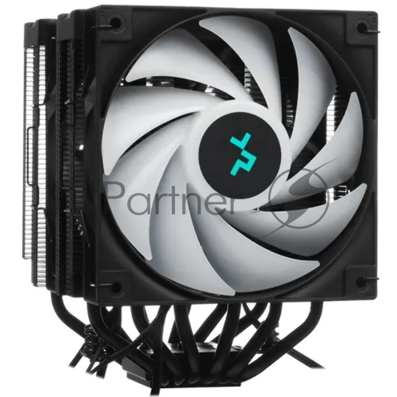 Кулер DEEPCOOL AG620 DIGITAL BK ARGB LGA1700/1200/115X/AM5/AM4 (8шт/кор, TDP 260W, PWM, DUAL Fan 120mm, 6 тепл. трубок, черный) RET