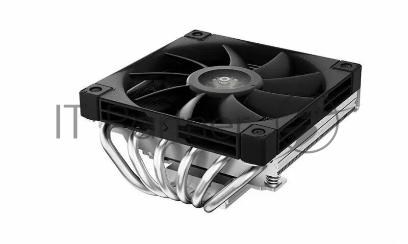 Кулер DEEPCOOL AN600 LGA1700/1200/115X/AM5/AM4 низкопрофильный 67mm (18шт/кор, TDP 180W, PWM, White LED Fan 120mm, 6 тепл. трубок, Copper Base, черный) RET