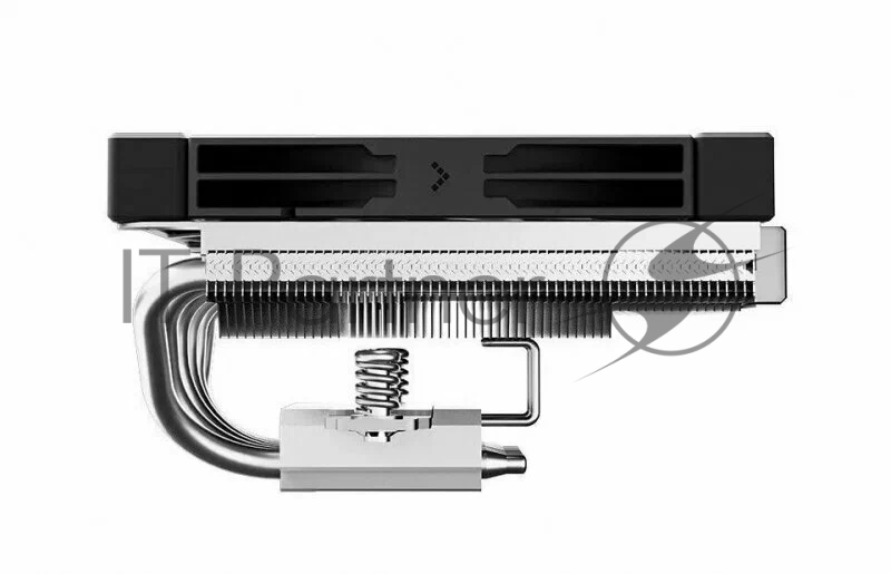 Кулер DEEPCOOL AN600 LGA1700/1200/115X/AM5/AM4 низкопрофильный 67mm (18шт/кор, TDP 180W, PWM, White LED Fan 120mm, 6 тепл. трубок, Copper Base, черный) RET