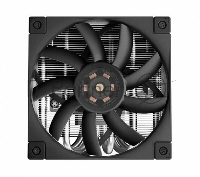 Кулер DEEPCOOL AN600 LGA1700/1200/115X/AM5/AM4 низкопрофильный 67mm (18шт/кор, TDP 180W, PWM, White LED Fan 120mm, 6 тепл. трубок, Copper Base, черный) RET