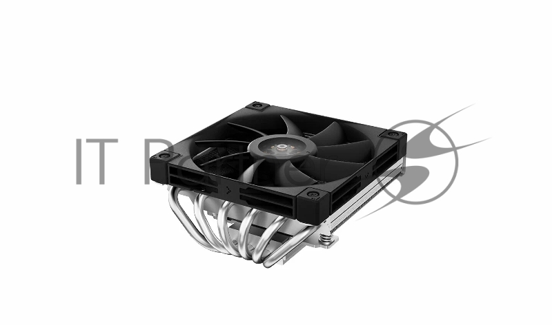 Кулер DEEPCOOL AN600 LGA1700/1200/115X/AM5/AM4 низкопрофильный 67mm (18шт/кор, TDP 180W, PWM, White LED Fan 120mm, 6 тепл. трубок, Copper Base, черный) RET