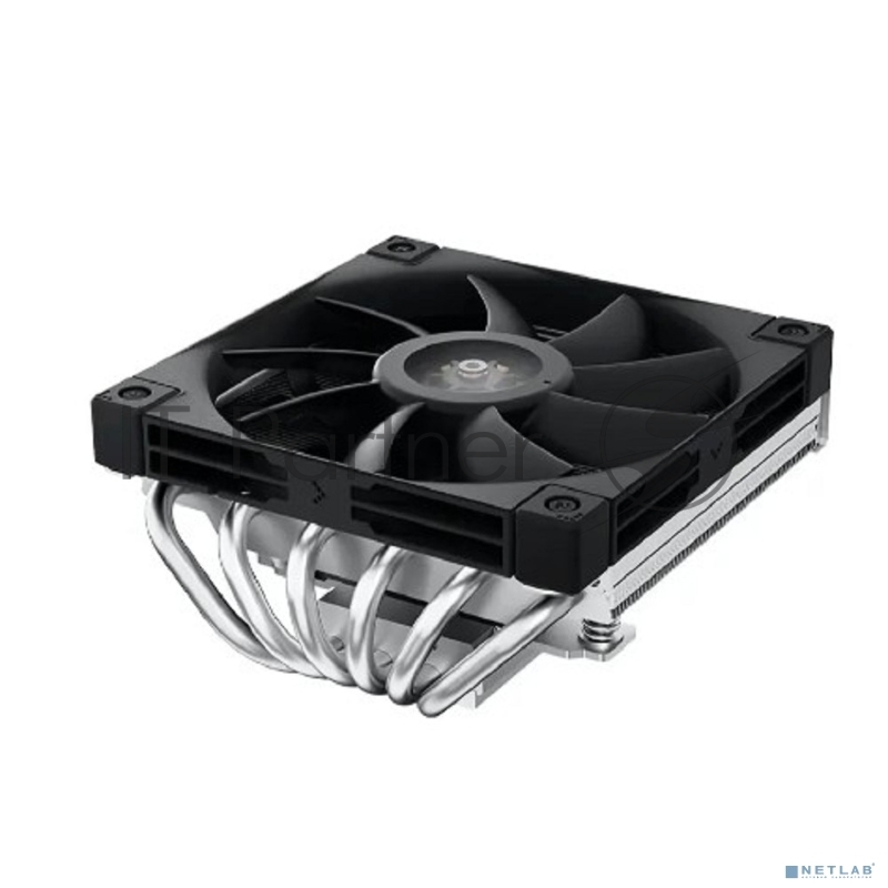 Кулер DEEPCOOL AN600 LGA1700/1200/115X/AM5/AM4 низкопрофильный 67mm (18шт/кор, TDP 180W, PWM, White LED Fan 120mm, 6 тепл. трубок, Copper Base, черный) RET