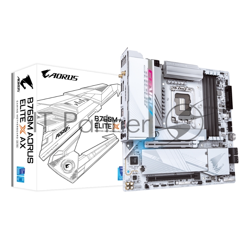 Материнская плата Gigabyte B760M A ELITE X AX (V1.1) Soc-1700 Intel B760 4xDDR5 mATX AC`97 8ch(7.1) 2.5Gg RAID+HDMI+DP