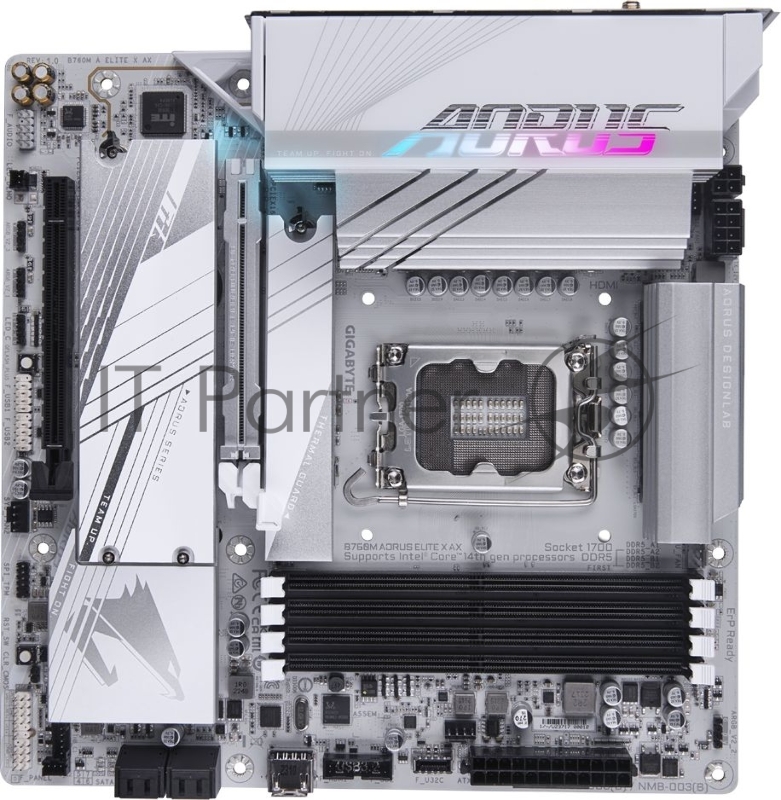 Материнская плата Gigabyte B760M A ELITE X AX (V1.1) Soc-1700 Intel B760 4xDDR5 mATX AC`97 8ch(7.1) 2.5Gg RAID+HDMI+DP