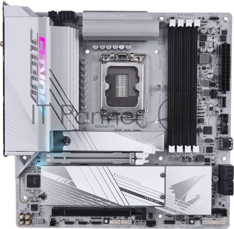 Материнская плата Gigabyte B760M A ELITE X AX (V1.1) Soc-1700 Intel B760 4xDDR5 mATX AC`97 8ch(7.1) 2.5Gg RAID+HDMI+DP