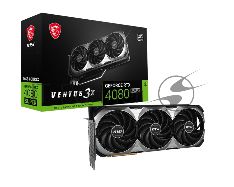 Видеокарта MSI RTX4080SUPER 16G VENTUS 3X OC NVIDIA GeForce RTX 4080 Super 16Gb PCI-E 4.0 256bit GDDR6X 2580/23000 HDMIx2 DPx2 HDCP Ret