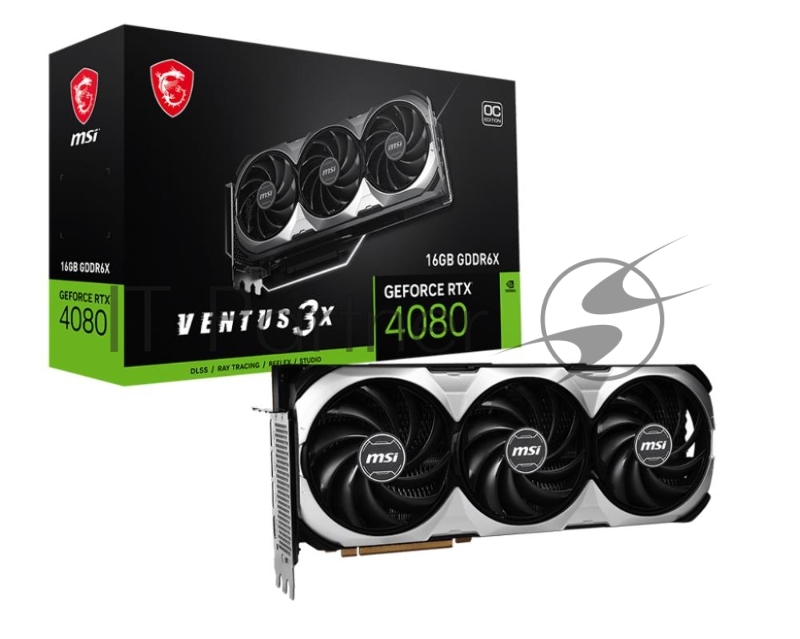 Видеокарта MSI RTX4080SUPER 16G VENTUS 3X OC NVIDIA GeForce RTX 4080 Super 16Gb PCI-E 4.0 256bit GDDR6X 2580/23000 HDMIx2 DPx2 HDCP Ret
