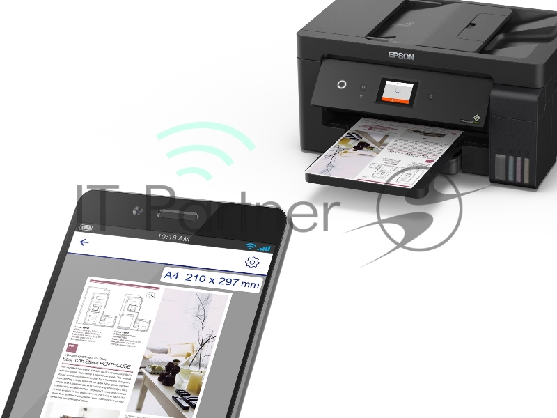 МФУ струйный Epson L14150 A3 Duplex Net WiFi USB RJ-45 черный