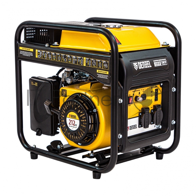 Denzel Генератор инверторный GT-3500iF, 3,5 кВт, 230 В, бак 5 л, открытый корпус 94705