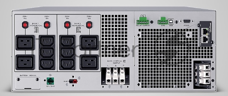 Источник бесперебойного питания CyberPower OL10KERTHD Online 10000VA/10000W USB/RS-232/Dry/EPO/SNMPslot/BM (6 IEC С13, 1 IEC C19, terminal)