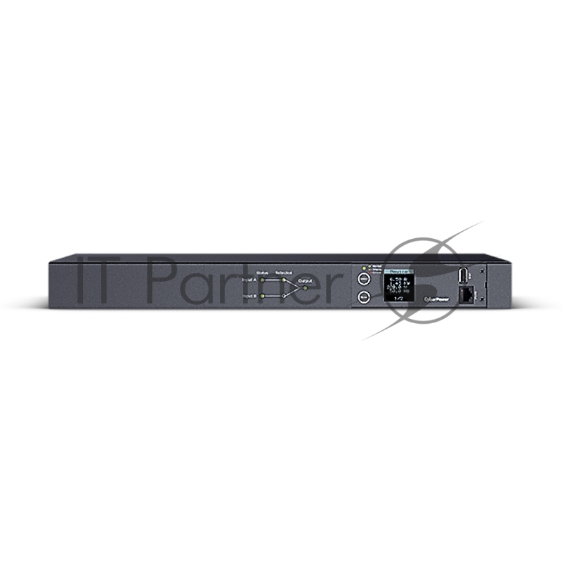 Блок распределения питания ATS CyberPower PDU24005(PDU20MHVIEC10AT) 1U type, 16Amp, plug IEC 320 C20, (8) IEC 320 C13 (2) IEC 320 C19