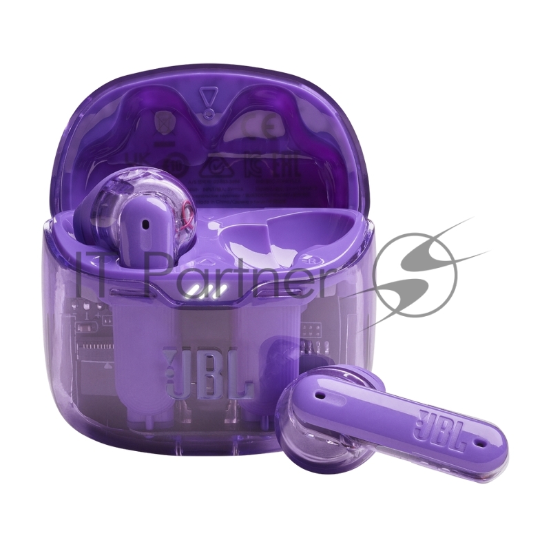 Наушники-гарнитура (вкладыши) JBL Tune Flex Ghost, фиолетовый