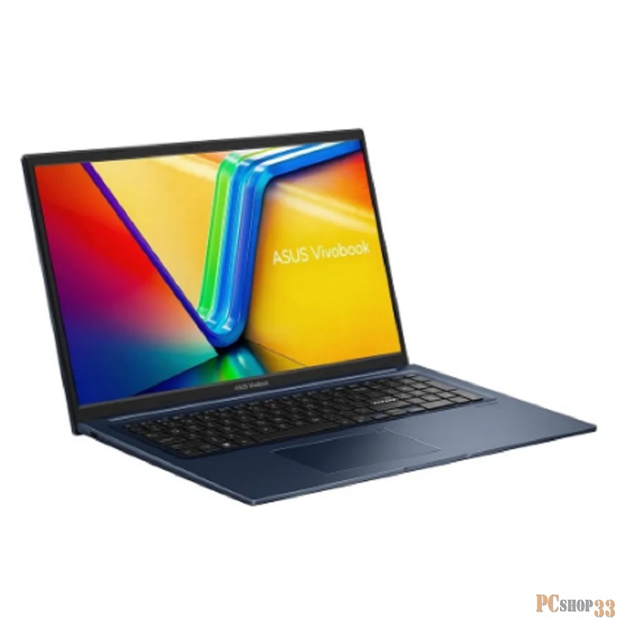 Ноутбук Asus VivoBook 17X X1704ZA-AU342 Core i7 1255U 16Gb SSD512Gb Intel Iris Xe graphics 17.3 IPS FHD (1920x1080) noOS blue WiFi BT Cam (90NB10F2-M00DE0)