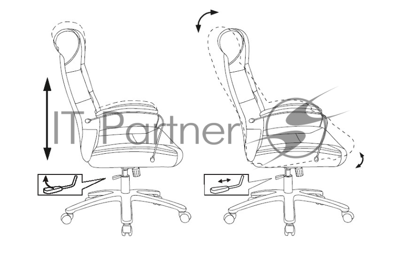 Кресло руководителя Бюрократ T-9928SL Fabric серый Italia 26 крестов. металл хром