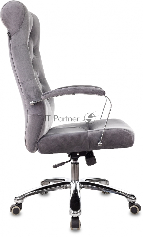 Кресло руководителя Бюрократ T-9928SL Fabric серый Italia 26 крестов. металл хром