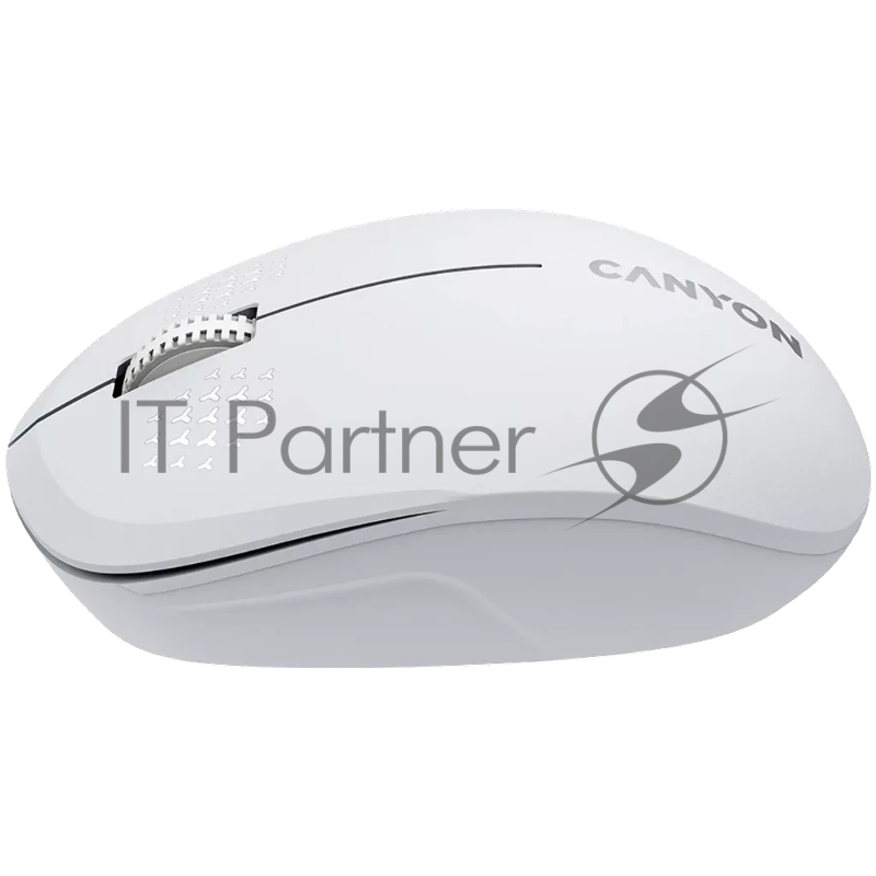 Мышь CANYON MW-04, Bluetooth Wireless optical mouse with 3 buttons, DPI 1200 , with1pc AA canyon turbo Alkaline battery,White, 103*61*38.5mm, 0.047kg