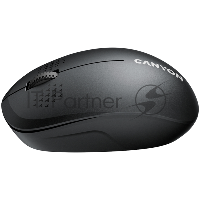 Мышь CANYON MW-04, Bluetooth Wireless optical mouse with 3 buttons, DPI 1200 , with1pc AA canyon turbo Alkaline battery,Black, 103*61*38.5mm, 0.047kg