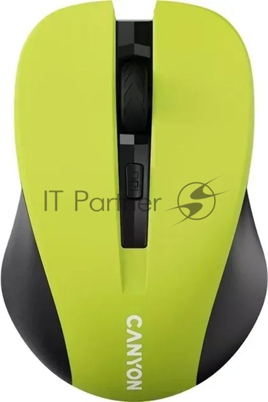 Мышь CANYON MW-1, Yellow 2.4GHz wireless optical mouse with 3 buttons, 800/1200/1600 DPI adjustable